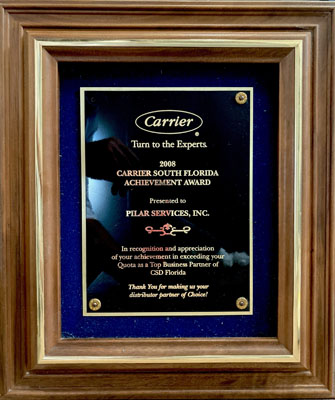 2008 Carrier South Florida Achievement Award